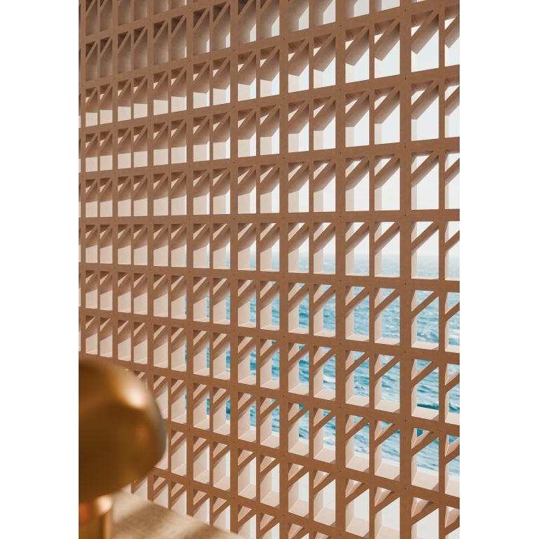 KUBO - 9X9 FAN, COTTO, MATTE